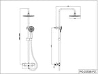 Thermostat Shower Set with Overhead Thermostatic Mixer