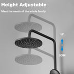 Thermostat Shower Set with Overhead Thermostatic Mixer