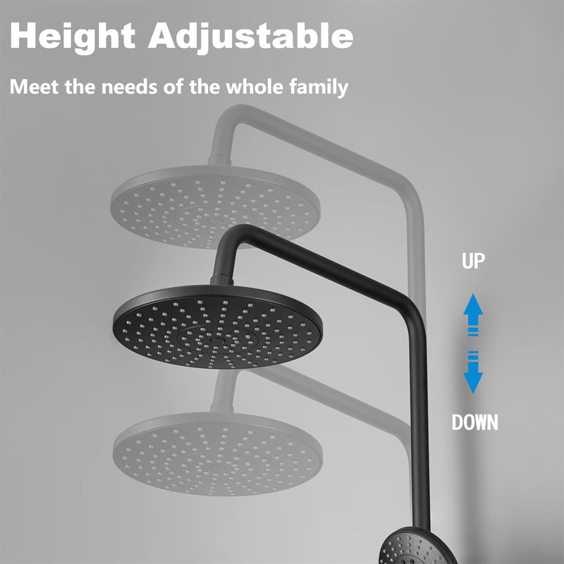 Thermostat Shower Set with Overhead Thermostatic Mixer