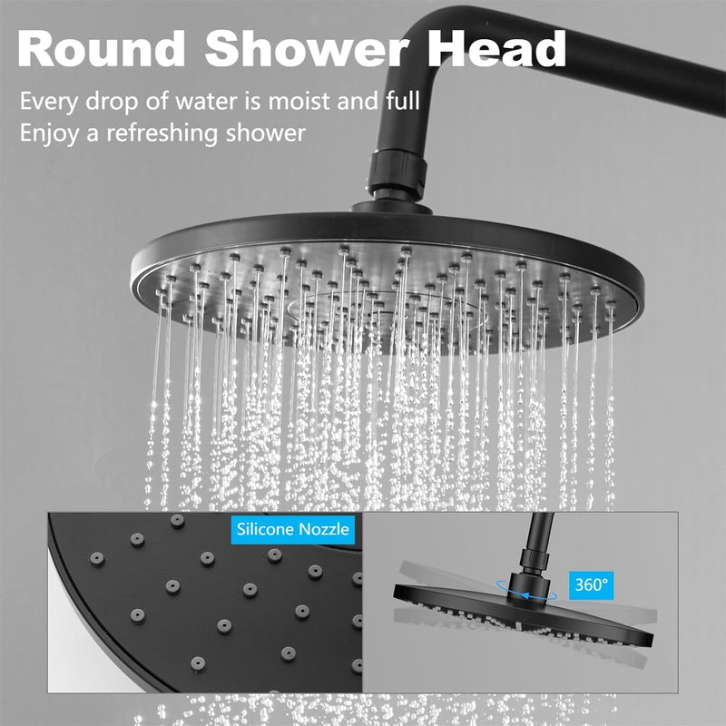 Thermostat Shower Set with Overhead Thermostatic Mixer