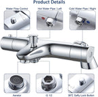 Thermostatic Bath Shower Mixer Bar Anti Scald 38