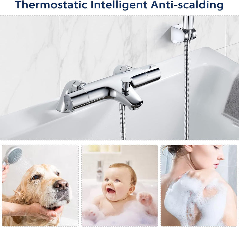 Thermostatic Bath Shower Mixer Bar Anti Scald 38
