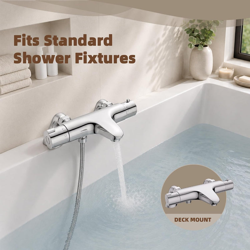 Thermostatic Bath Shower Mixer Deck Mounted Taps