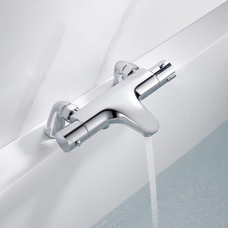 Thermostatic Bath Shower Mixer Tap Deck Mounted Bar