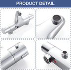 Thermostatic Bath Shower Mixer Tap Deck Mounted Bar