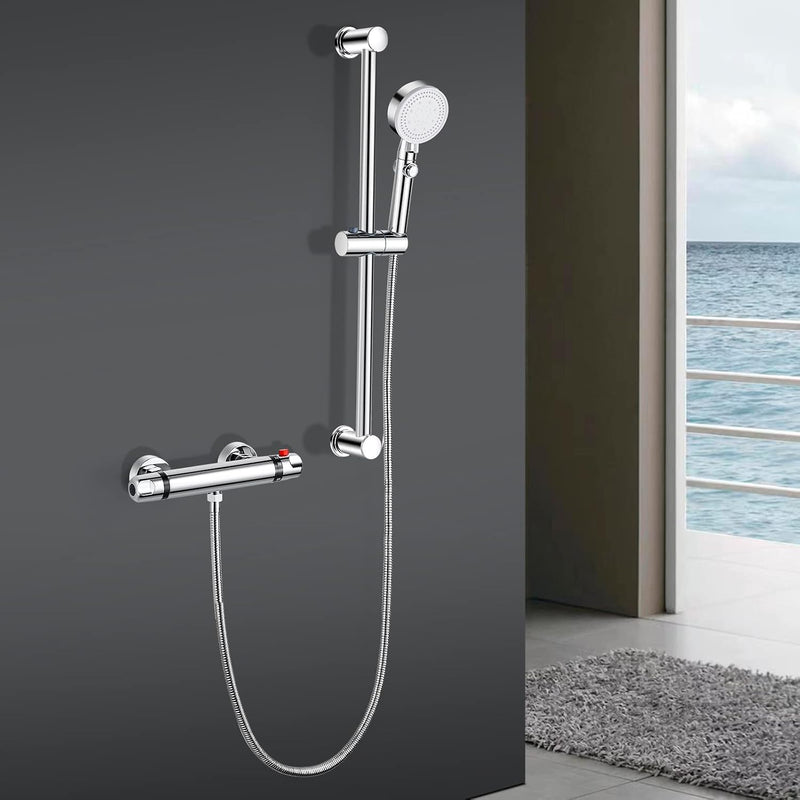Thermostatic Bath Shower Mixer Tap Deck Mounted Taps