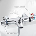 Thermostatic Bath Shower Mixer Tap Deck Mounted Taps