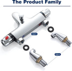 Thermostatic Bath Shower Mixer Tap Deck Mounted Taps