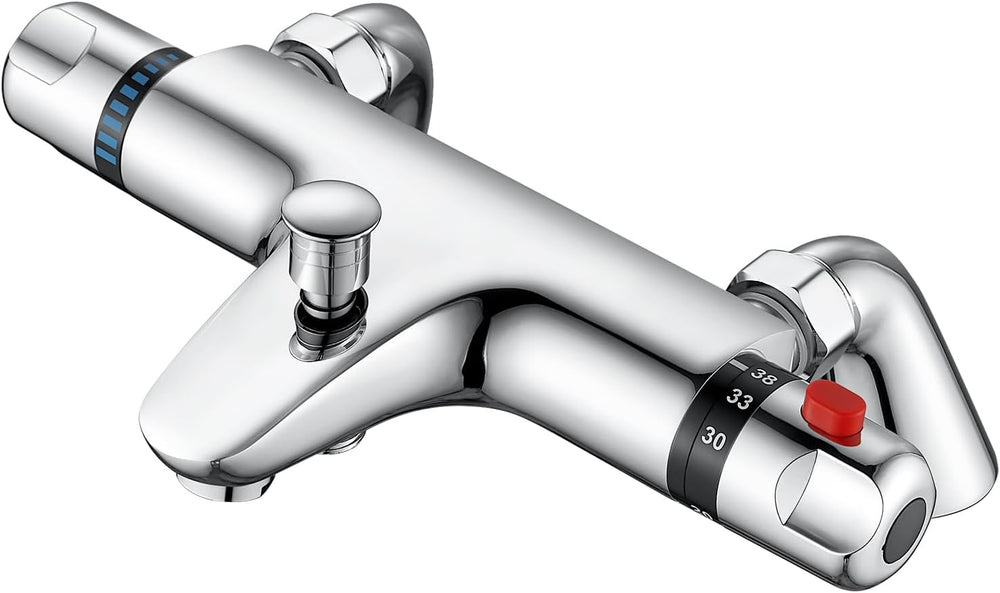 Thermostatic Bath Shower Mixer Tap Deck Mounted Tub