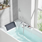 Thermostatic Bath Shower Mixer Tap Deck Mounted Tub