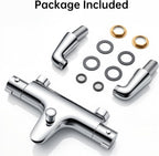 Thermostatic Bath Shower Mixer Tap Set Solid Brass