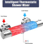 Thermostatic Bath Shower Mixer Tap Wall Mounted Bar