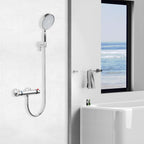 Thermostatic Bath Shower Mixer Tap Wall Mounted Bar