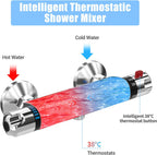 Thermostatic Bath Shower Mixer Tap Wall Mounted Bar