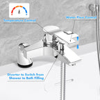 Thermostatic Bath Shower Mixer Tap Wall Mounted Bar