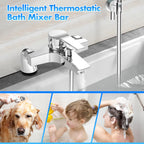 Thermostatic Bath Shower Mixer Tap Wall Mounted Bar