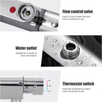 Thermostatic Bath Shower Mixer Tap Wall Mounted Bar