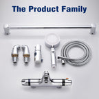 Thermostatic Bath Shower Mixer Tap with Riser Kit