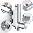Thermostatic Bath Shower Mixer Tap with Riser Kit