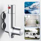 Thermostatic Bath Shower Mixer Tap with Riser Kit