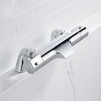Thermostatic Bath Shower Mixer Waterfall Filler Deck Mounted
