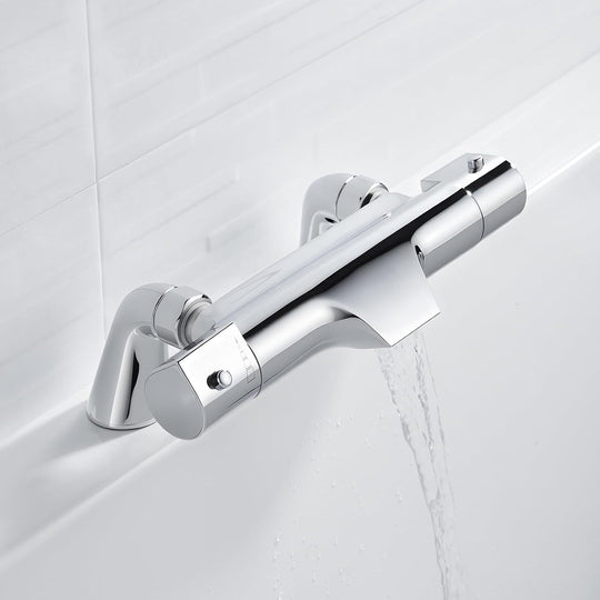 Thermostatic Bath Shower Mixer Waterfall Filler Deck Mounted