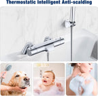 Thermostatic Bath Shower Mixer Waterfall Filler Deck Mounted