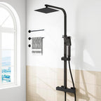 Thermostatic Mixer Shower Set Square Bathroom Thermostat System