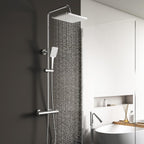 Thermostatic Shower Mixer Adjustable Height Set Bathroom System