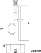 Thermostatic Shower Mixer Bar with Riser Kit Chrome