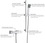 Thermostatic Shower Mixer Bar with Riser Kit Chrome