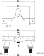 Thermostatic Shower Mixer Bar with Riser Kit Chrome