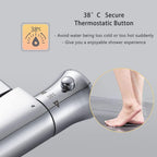 Thermostatic Shower Mixer Bar with Riser Kit Chrome