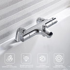 Thermostatic Shower Mixer Bar with Riser Kit Chrome
