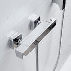 Thermostatic Shower Mixer Bar with Riser Kit Chrome