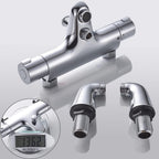 Thermostatic Shower Mixer Bar with Riser Kit Chrome