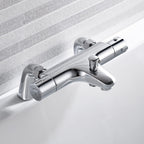 Thermostatic Shower Mixer Bar with Riser Kit Chrome