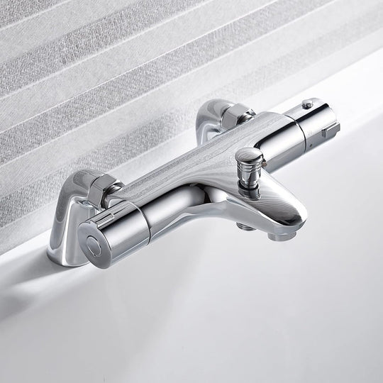 Thermostatic Shower Mixer Bar with Riser Kit Chrome