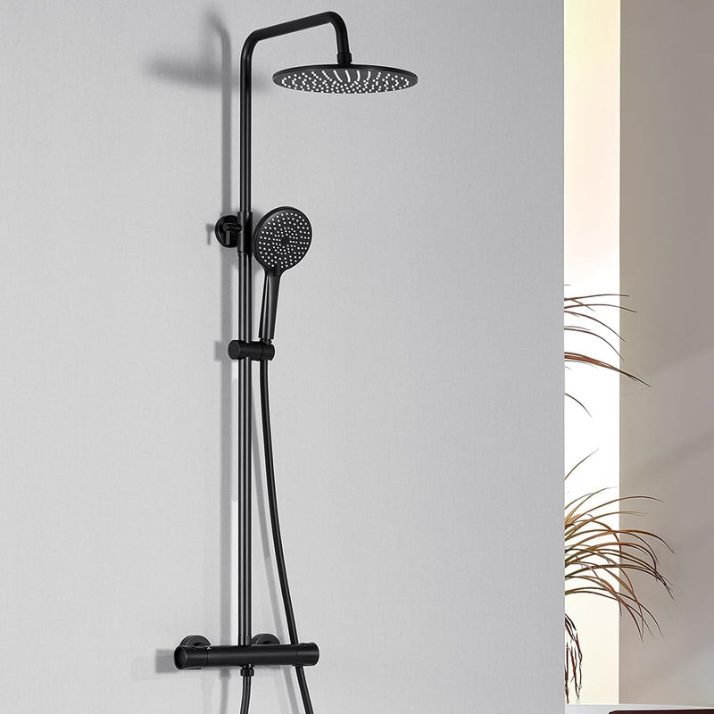 Thermostatic Shower Mixer Set 25CM Rainfall Head