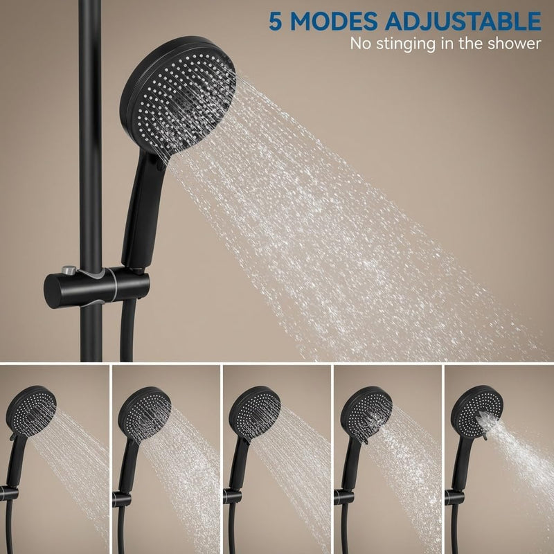 Thermostatic Shower Mixer Set 25CM Rainfall Head
