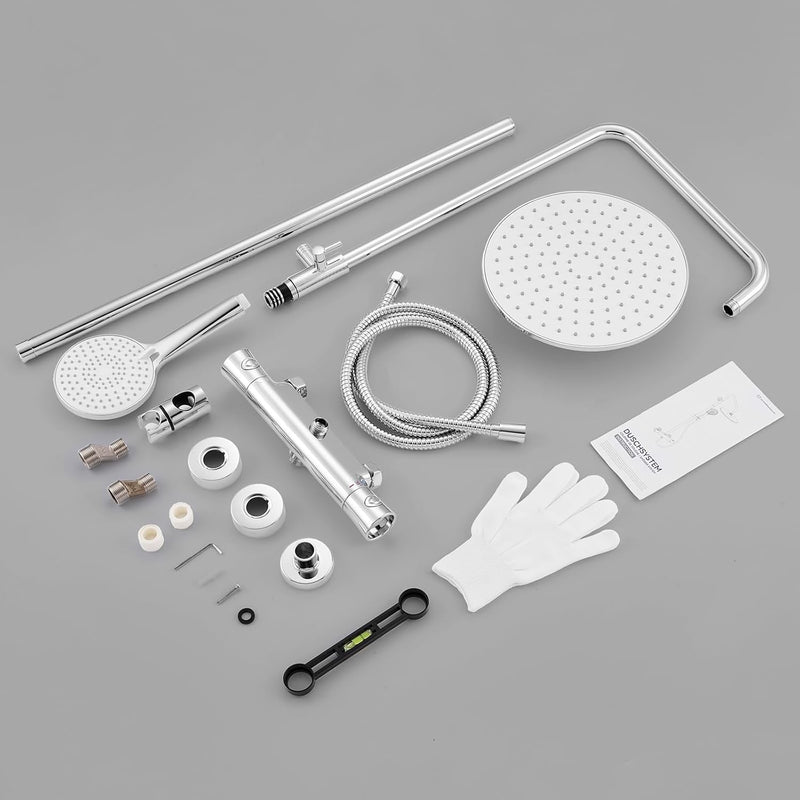 Thermostatic Shower Mixer Set 25CM Rainfall Head