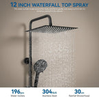 Thermostatic Shower Mixer Set 25CM Rainfall Head