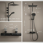 Thermostatic Shower Mixer Set 25CM Rainfall Head