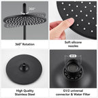 Thermostatic Shower Mixer Set 25CM Rainfall Head