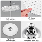 Thermostatic Shower Mixer Set 25CM Rainfall Head