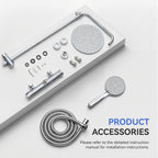 Thermostatic Shower Mixer Set 5 Jet Types Hand