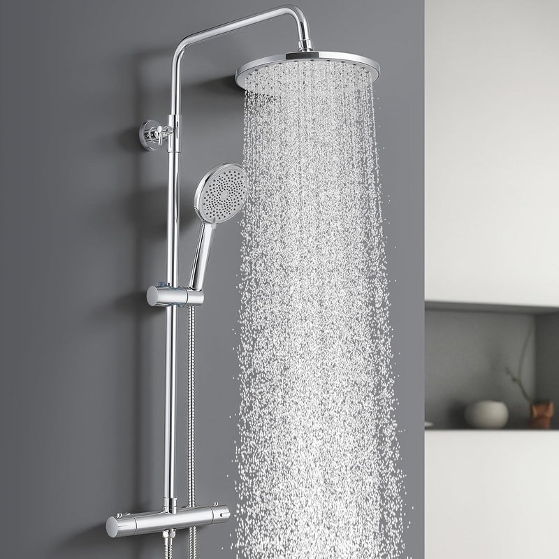 Thermostatic Shower Mixer Set 5 Jet Types Hand
