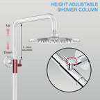 Thermostatic Shower Mixer Set Chrome 25CM Round Rainfall