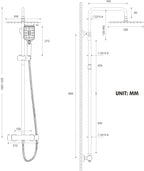 Thermostatic Shower Mixer Set Chrome 25CM Round Rainfall