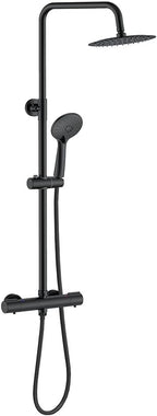 Thermostatic Shower Mixer Set Chrome Round 38 Degreesc